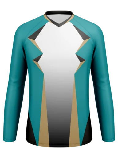 Men's Raglan Split Collar Long Sleeve