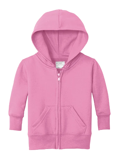 Port & Co Infant Core Fleece Full-Zip Hooded Sweatshirt