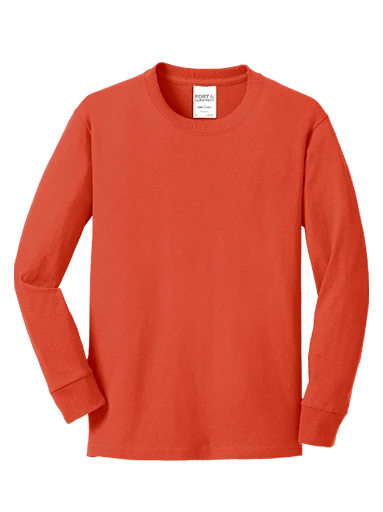 Port & Co Youth Long Sleeve Core Cotton Tee