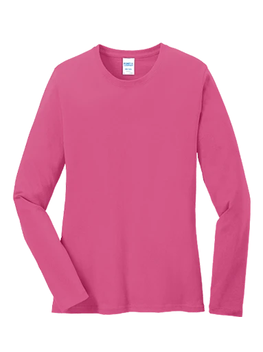 Port & Co Women's Long Sleeve Core Cotton Tee