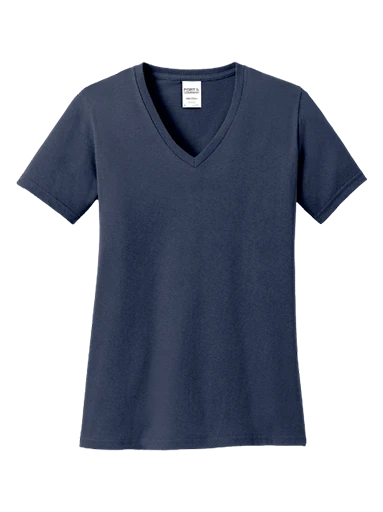 Port & Co Women's Core Cotton V-Neck Tee