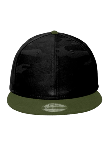 New Era Camo Flat Bill Snapback Cap