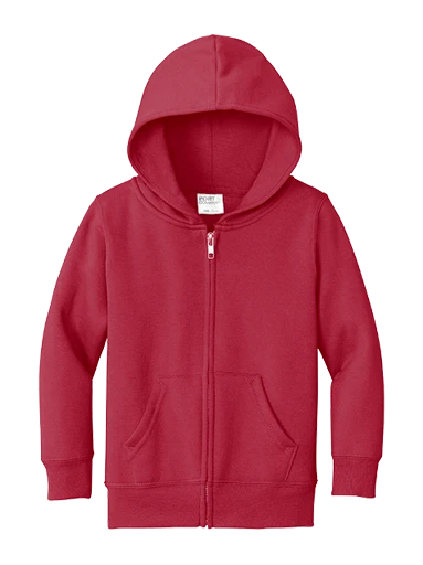 Port & Co Toddler Core Fleece Full-Zip Hooded Sweatshirt